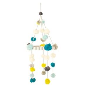 - Bla Bla Baby Crib Mobile Wimsical Hand Knit pom Pom Design Modern Mobile